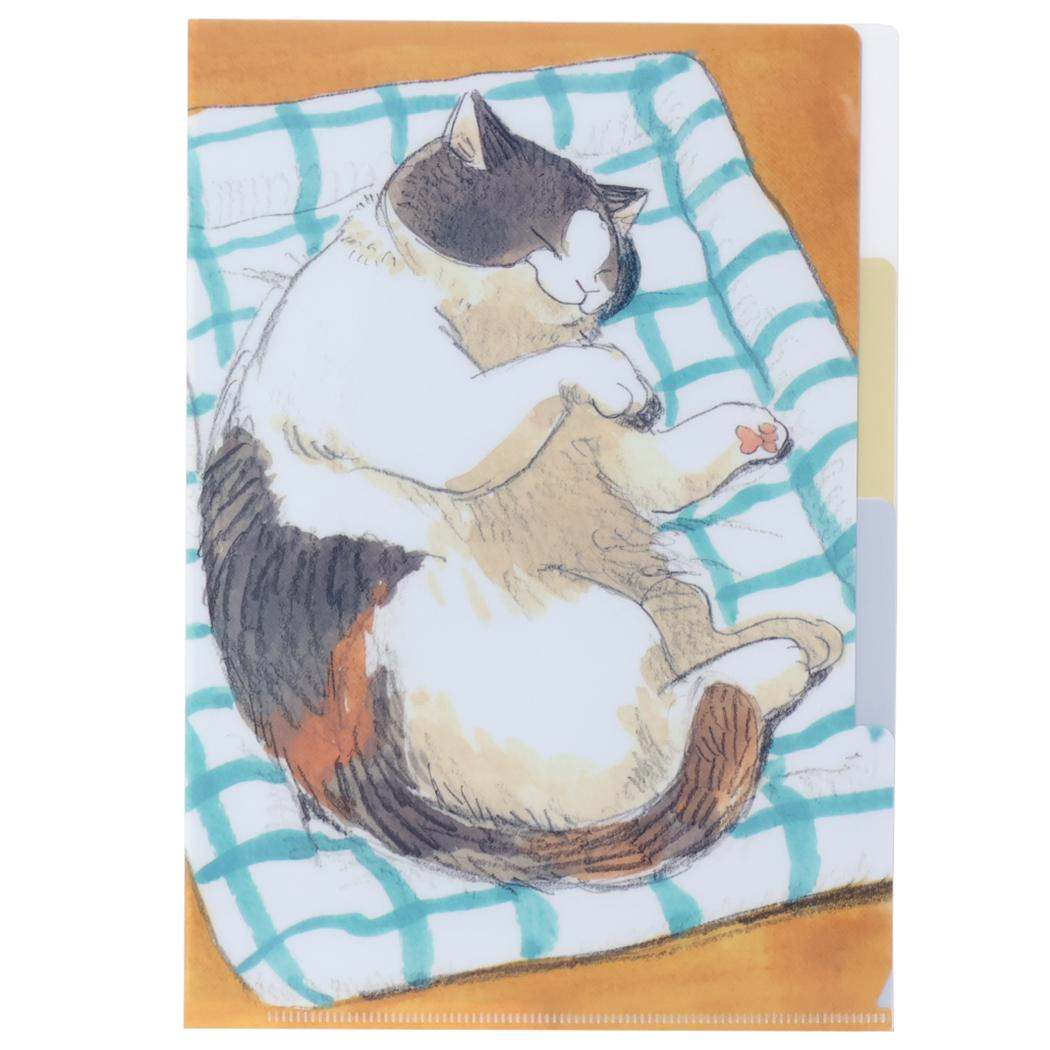 三毛猫モブは猫缶を稼ぎたい Mobu's Diary ポケットファイル A5ポケットクリアファイル Sleep ねこ Green Flash かわいい キャラクター グッズ メール便可 シネマコレクション