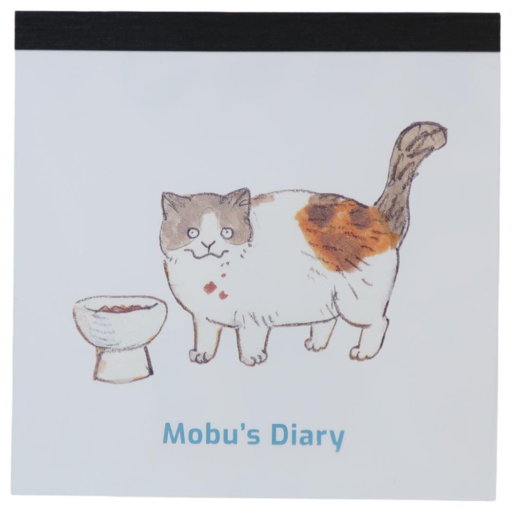 三毛猫モブ メモ帳 メモパッド・スクエア meal Green Flash