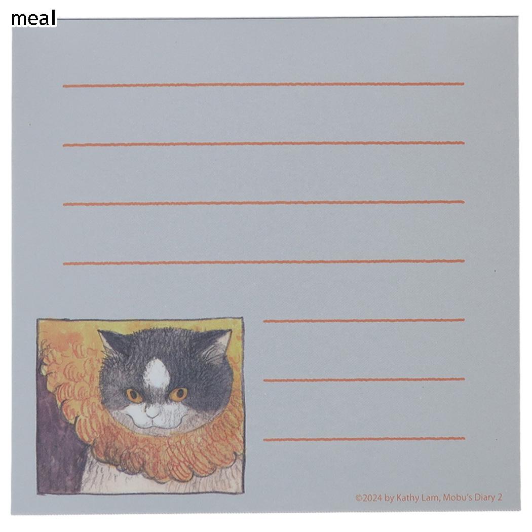 三毛猫モブ メモ帳 メモパッド・スクエア meal Green Flash