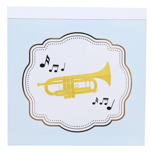 メモパッドスクエア メモ帳 Music Ensemble トランペット Green Flash 新学期準備文具 かわいい メール便可
