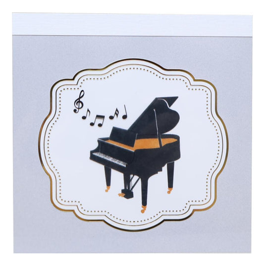 メモパッドスクエア メモ帳 Music Ensemble ピアノ グレー Green Flash 新学期準備文具 かわいい メール便可