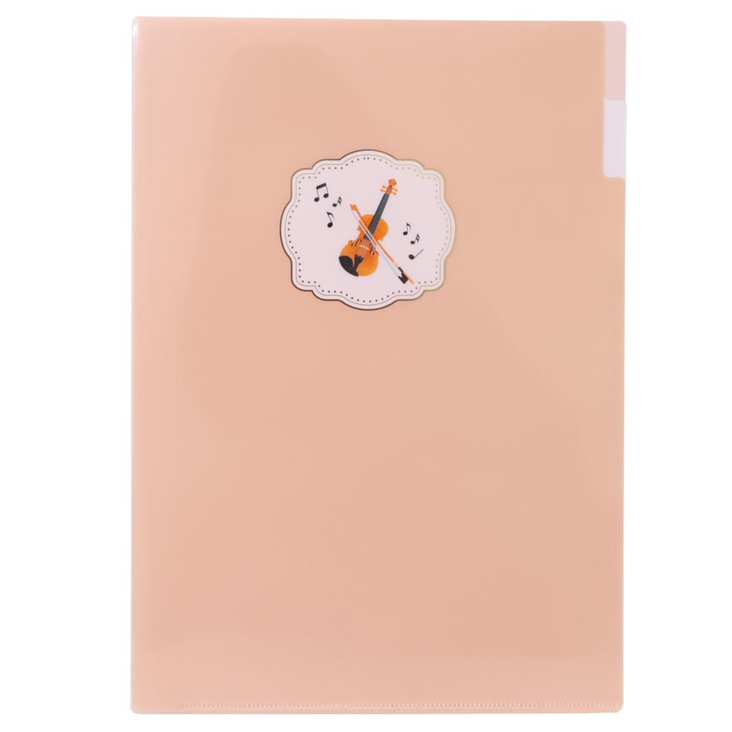 A4ポケットクリアファイル ポケットファイル Music Ensemble バイオリン Green Flash 新学期準備文具 かわいい メール便可