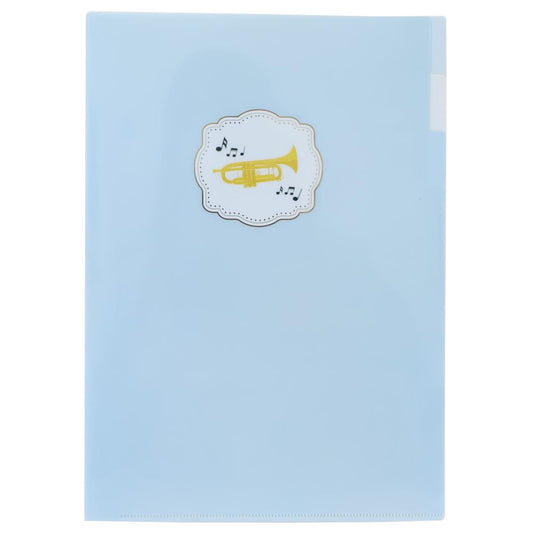 A4ポケットクリアファイル ポケットファイル Music Ensemble トランペット Green Flash 新学期準備文具 かわいい メール便可