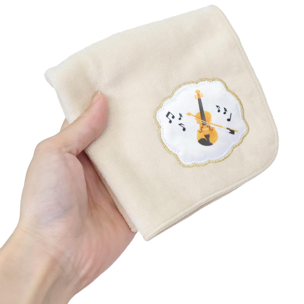 ギフトタオルハンカチ ミニタオル Music Ensemble バイオリン Green Flash プレゼント かわいい メール便可