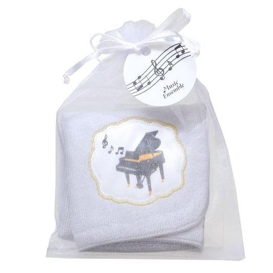 ギフトタオルハンカチ ミニタオル Music Ensemble ピアノ グレー Green Flash プレゼント かわいい メール便可