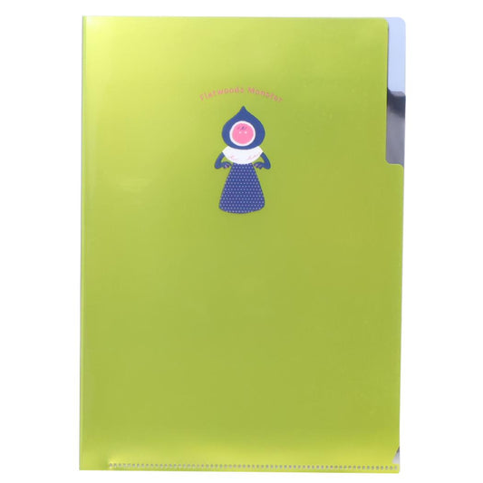 A5ポケットクリアファイル ポケットファイル ミカクニン フラットウッズモンスター Green Flash 新学期準備文具 おもしろ文具 メール便可