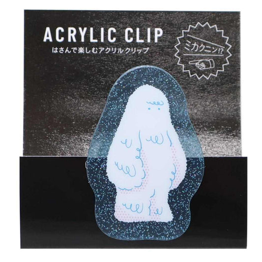 アクリルクリップ クリップ ミカクニン イエティ Green Flash 事務用品 おもしろ文具 メール便可