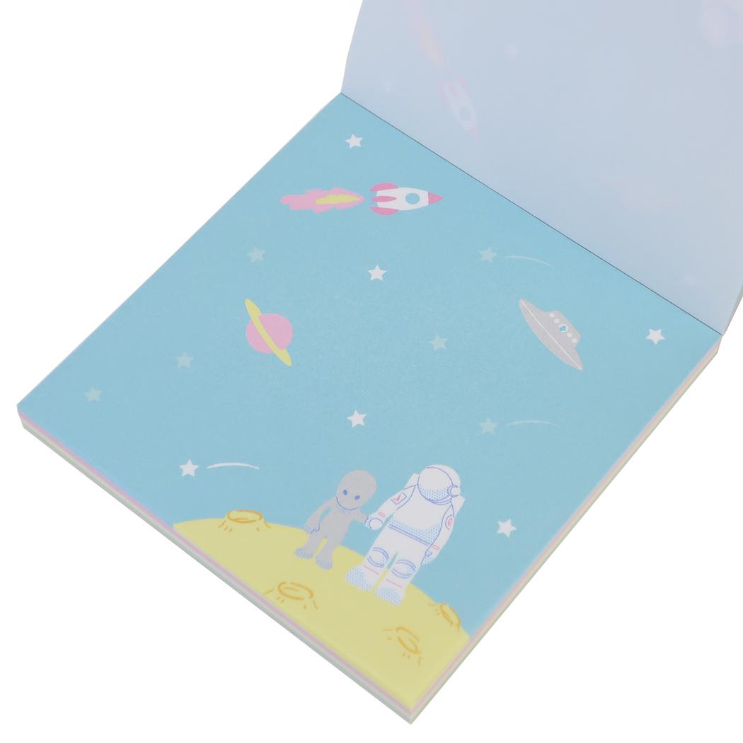 ミカクニン メモ帳 メモパッド スクエア 宇宙 Green Flash