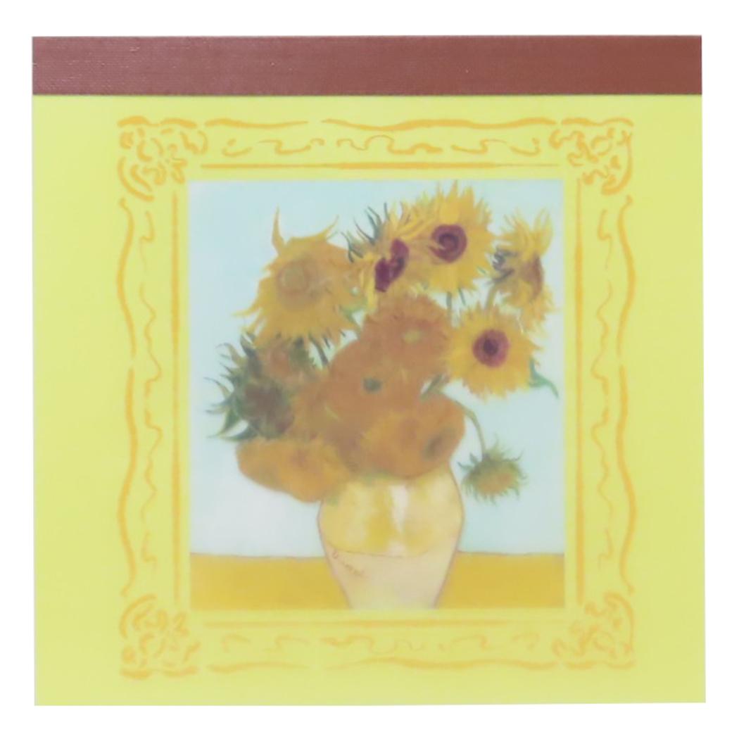 DAILY MUSEUM メモ帳 メモパッド スクエア ひまわり Green Flash 新学期準備文具 ゴッホ 名画 グッズ メール便可 シネマコレクション