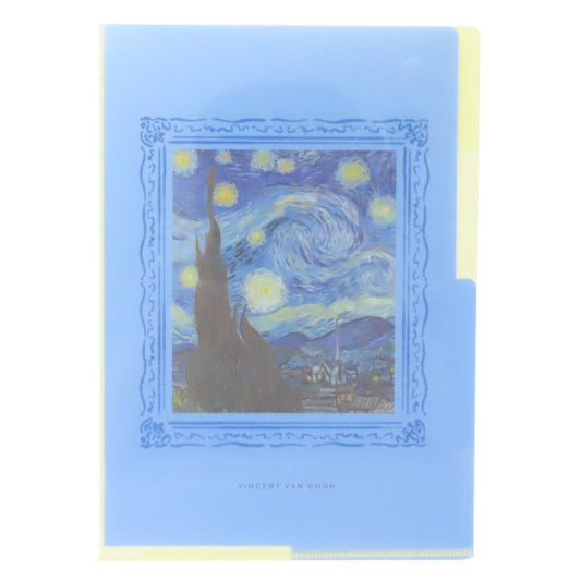 A5ポケットクリアファイル ポケットファイル DAILY MUSEUM 星月夜 Green Flash 新学期準備文具 ゴッホ 名画 メール便可