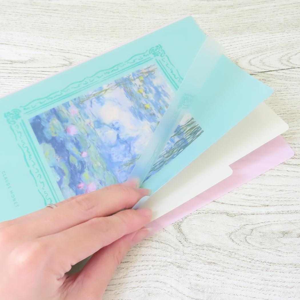 A5ポケットクリアファイル ポケットファイル DAILY MUSEUM 睡蓮 Green Flash 新学期準備文具 モネ 名画 メール便可