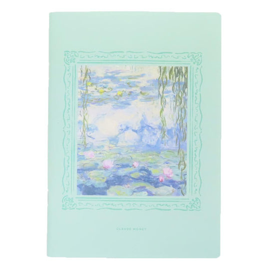 A5ノート 横罫ノート DAILY MUSEUM 睡蓮 Green Flash ミニノート モネ 名画 メール便可
