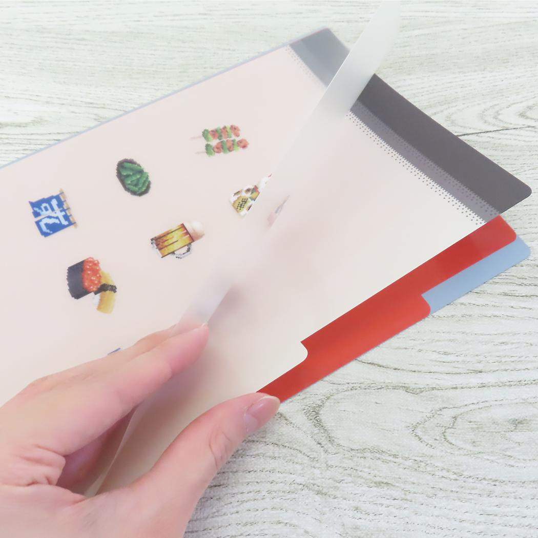 A5ポケットクリアファイル ポケットファイル ピクセルック 居酒屋 Green Flash 新学期準備文具 かわいい メール便可