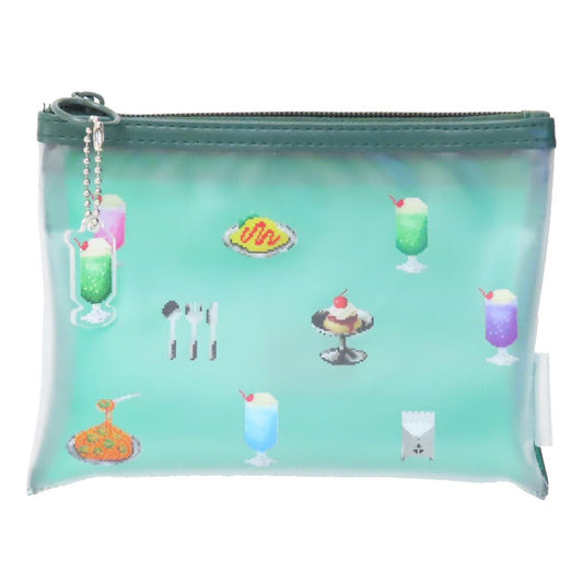 PVCポーチ コスメポーチ ピクセルック 喫茶店 Green Flash 小物入れ かわいい メール便可