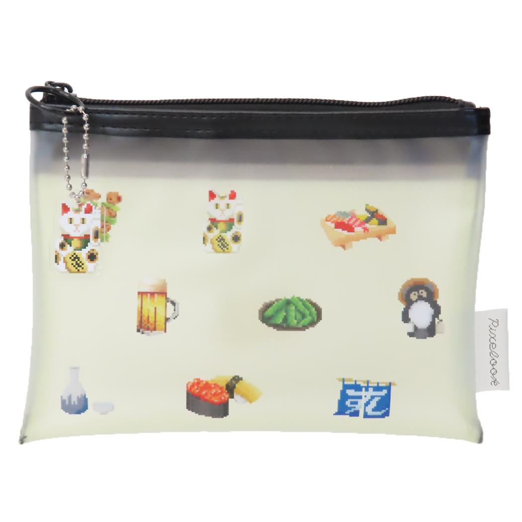 PVCポーチ コスメポーチ ピクセルック 居酒屋 Green Flash 小物入れ かわいい メール便可