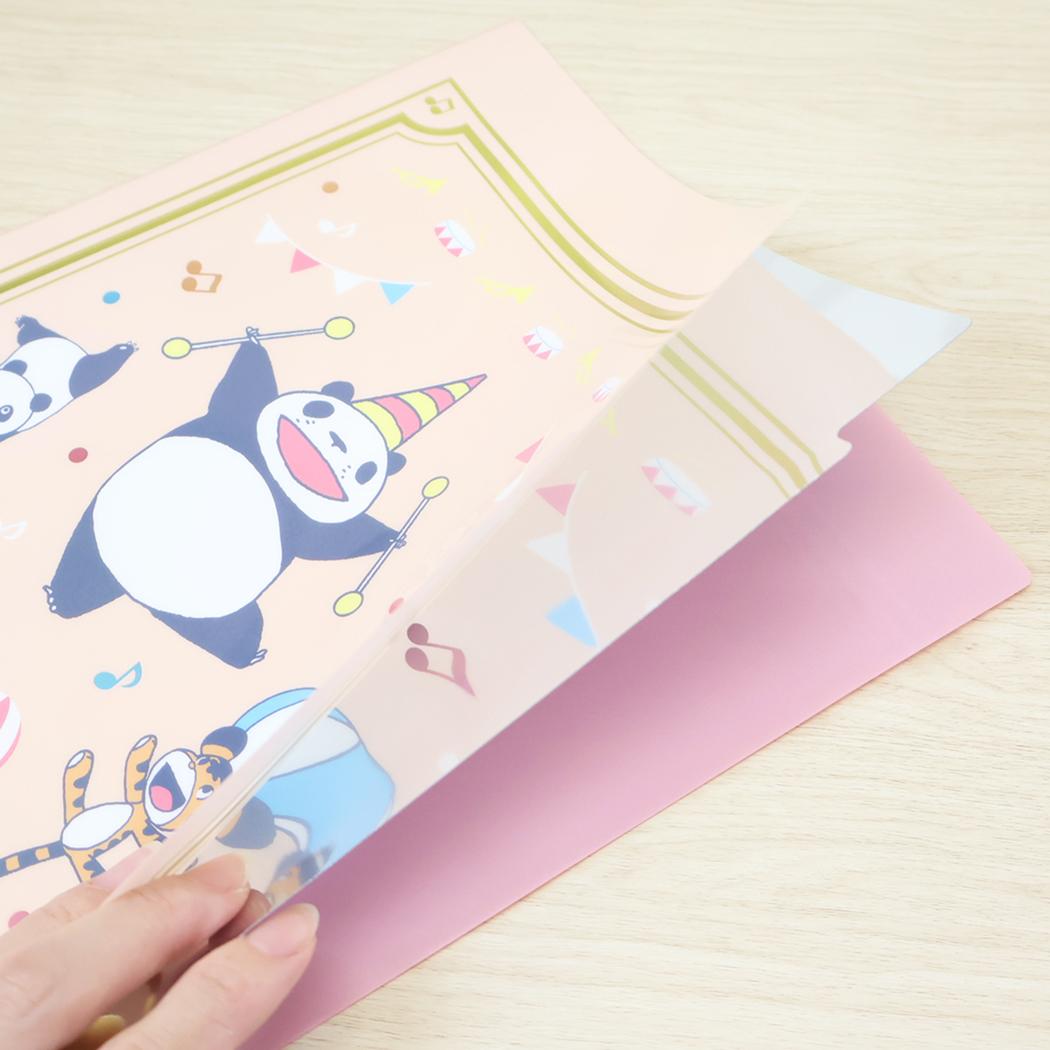A4ポケットクリアファイル ポケットファイル パンダコパンダ サーカス Green Flash 新学期準備文具 メール便可
