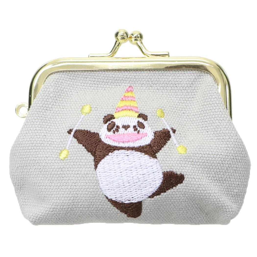 刺繍ミニがま口 コインケース パンダコパンダ サーカス Green Flash プレゼント メール便可