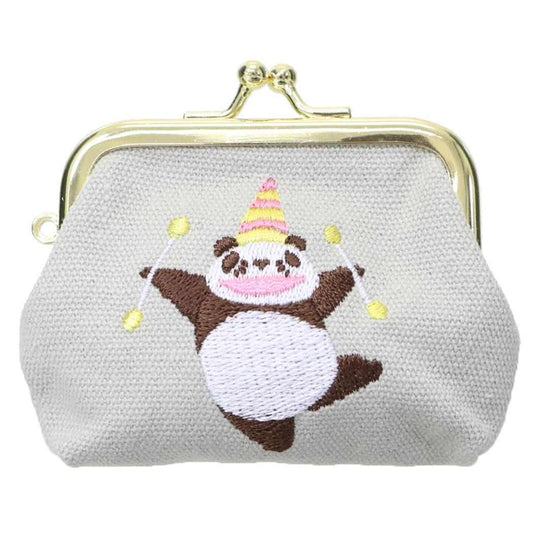刺繍ミニがま口 コインケース パンダコパンダ サーカス Green Flash プレゼント メール便可