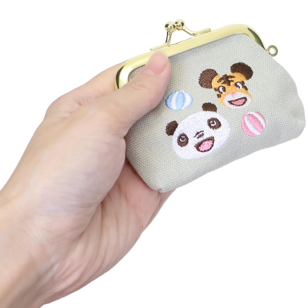 刺繍ミニがま口 コインケース パンダコパンダ サーカス Green Flash プレゼント メール便可