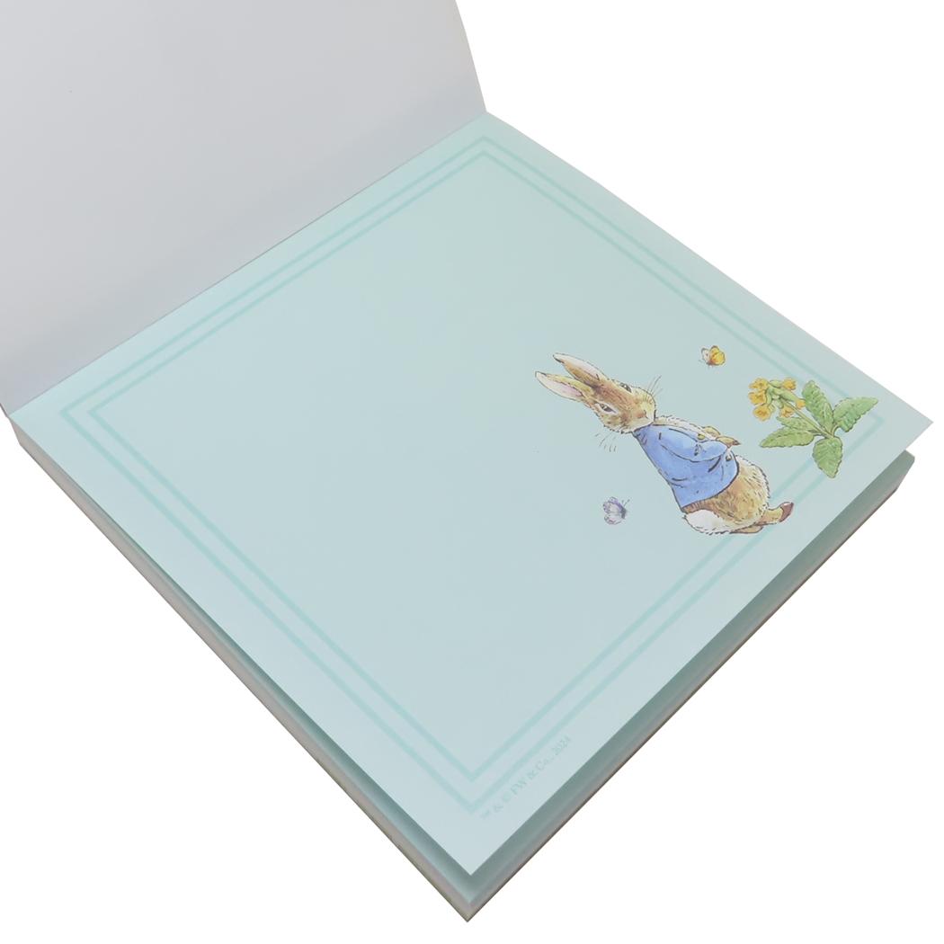 メモパッドスクエア メモ帳 ピーターラビット いたずらっ子 Green Flash 新学期準備文具 絵本メール便可
