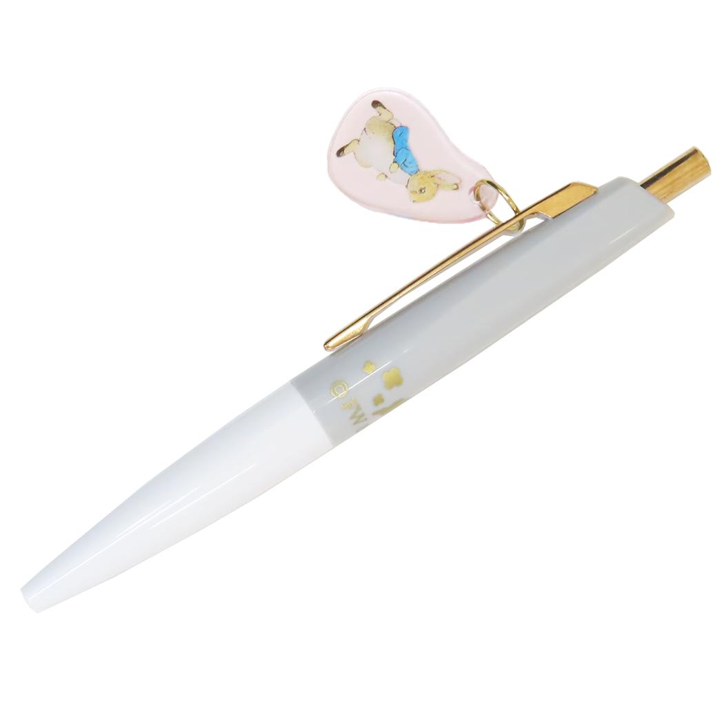 チャーム付きミニボールペン ボールペン ピーターラビット グレー Green Flash 新学期準備文具 絵本メール便可