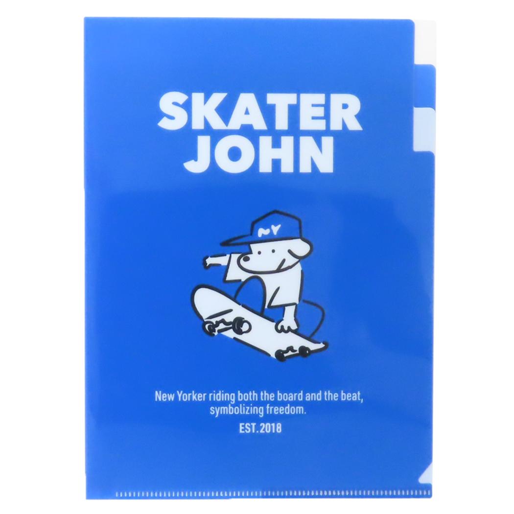 A5ポケットクリアファイル ポケットファイル スケータージョン Skater JOHN action シバチャン Green Flash 学校 収納 書類整理 メール便可