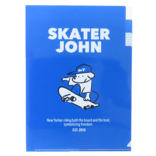 A5ポケットクリアファイル ポケットファイル スケータージョン Skater JOHN action シバチャン Green Flash 学校 収納 書類整理 メール便可