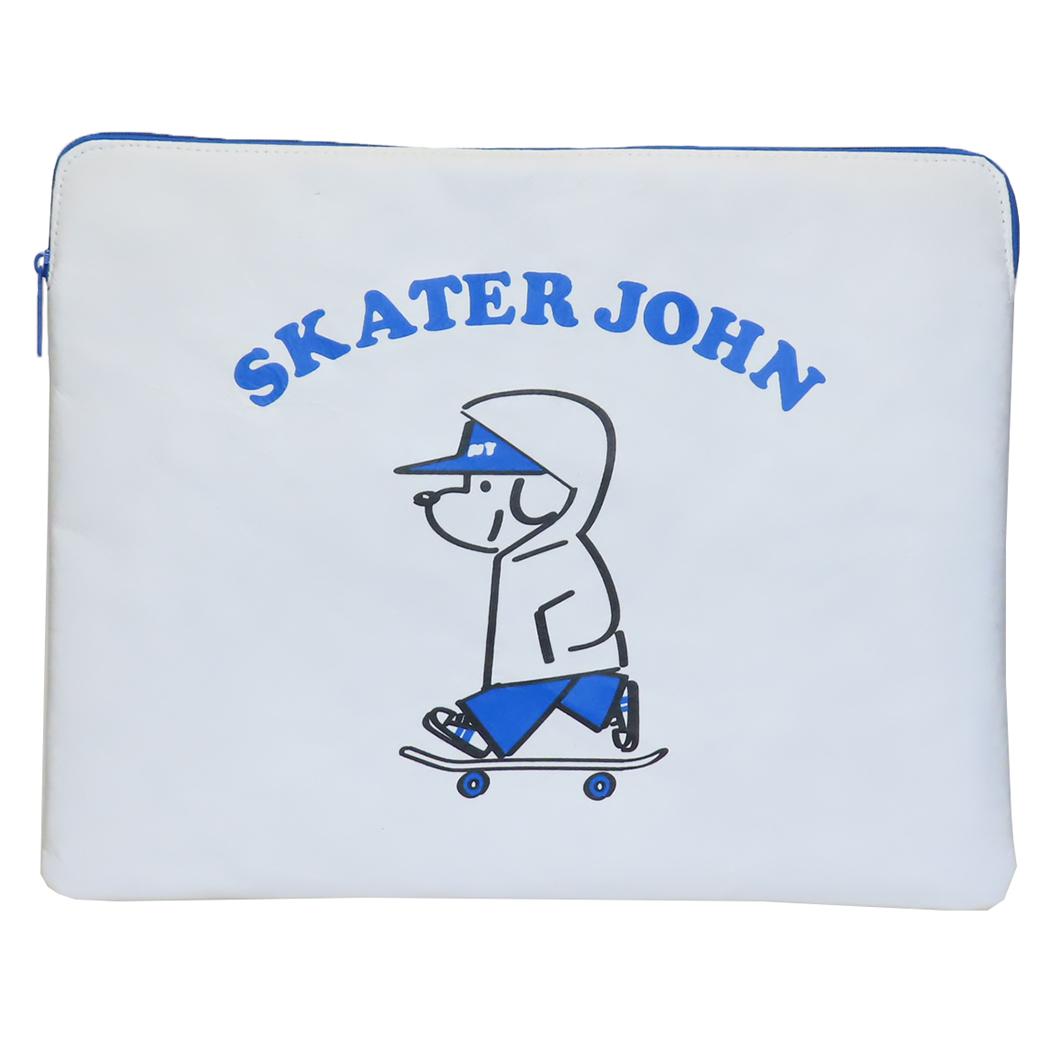 フラットポーチ L 平ポーチ スケータージョン Skater JOHN シバチャン Green Flash 小物入れ