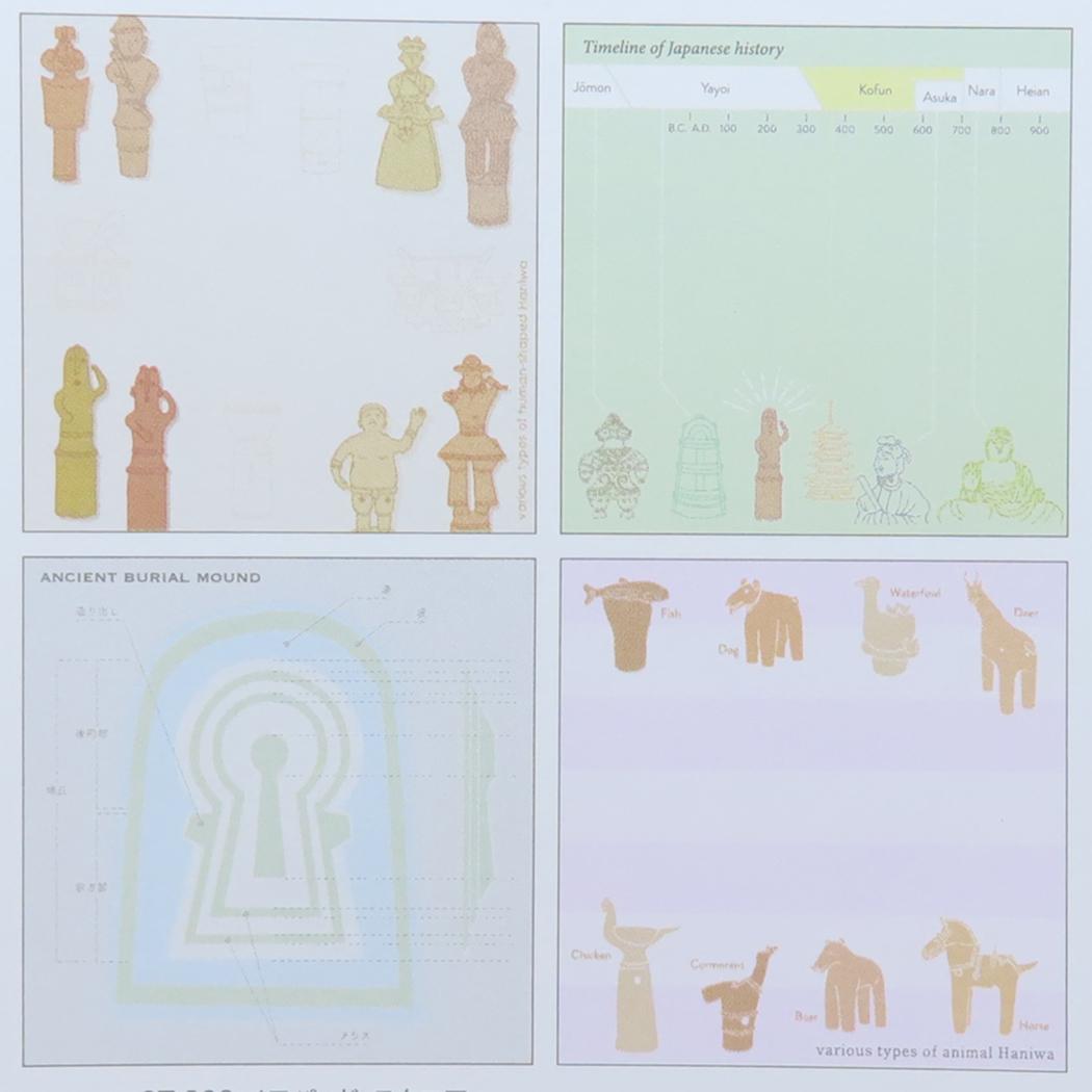 メモパッド スクエア メモ帳 STUDY HOLIC 考古学 古墳時代 Green Flash 新学期準備文具 事務用品 学び 学問 メール便可