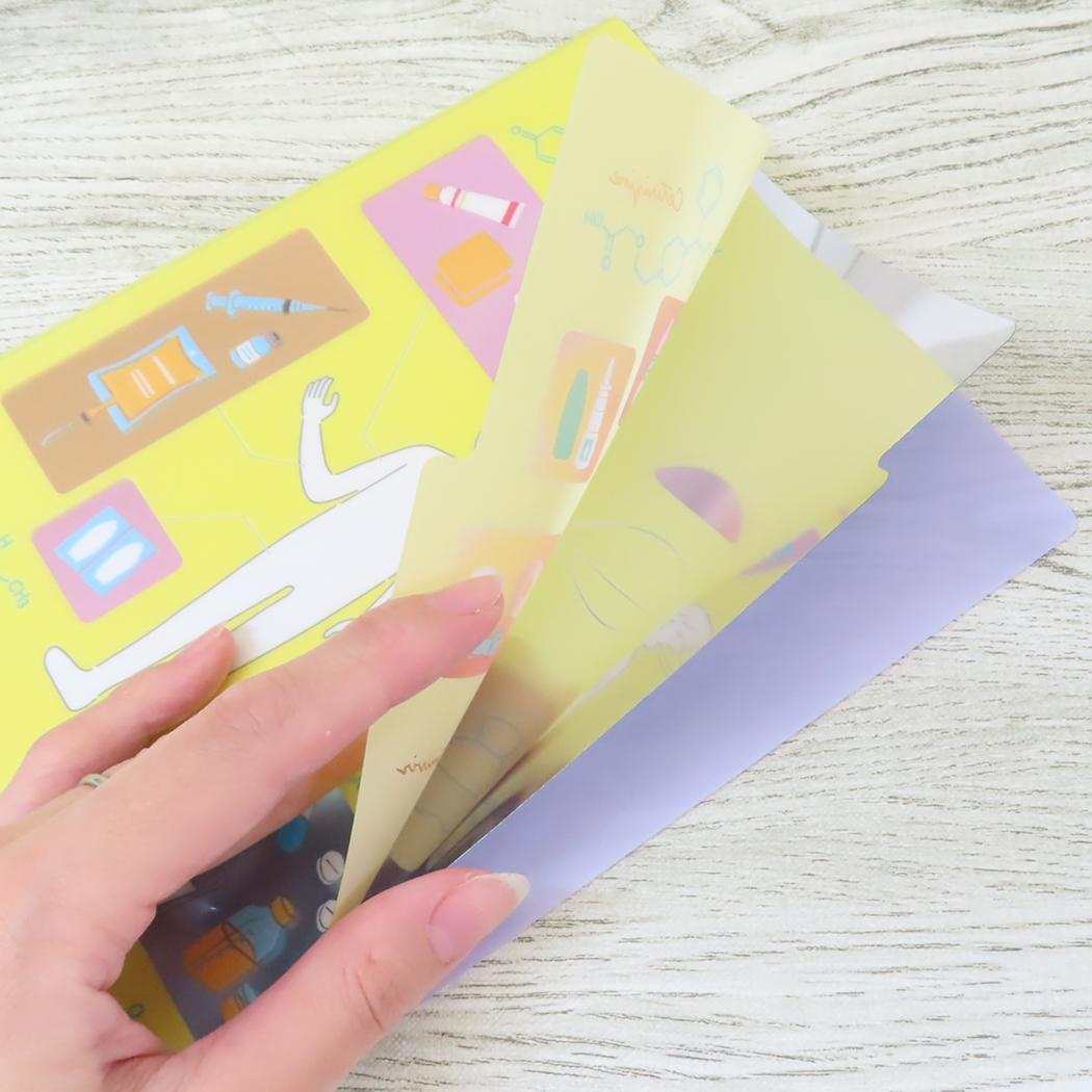 A5ポケットクリアファイル ポケットファイル STUDY HOLIC 薬学 Green Flash 新学期準備文具 学び 学問 メール便可