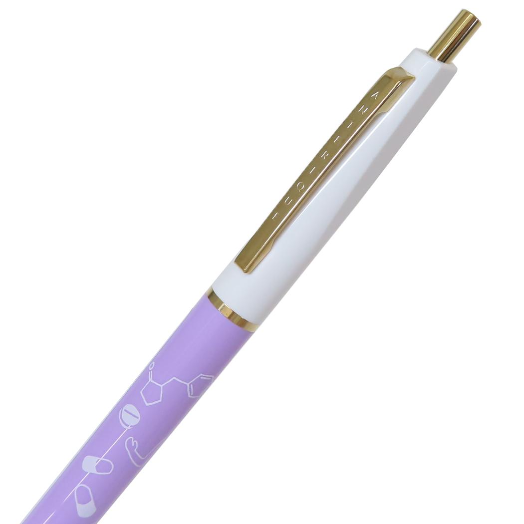ボールペン ノック式ボールペン STUDY HOLIC 薬学 Green Flash 新学期準備文具 学び 学問 メール便可