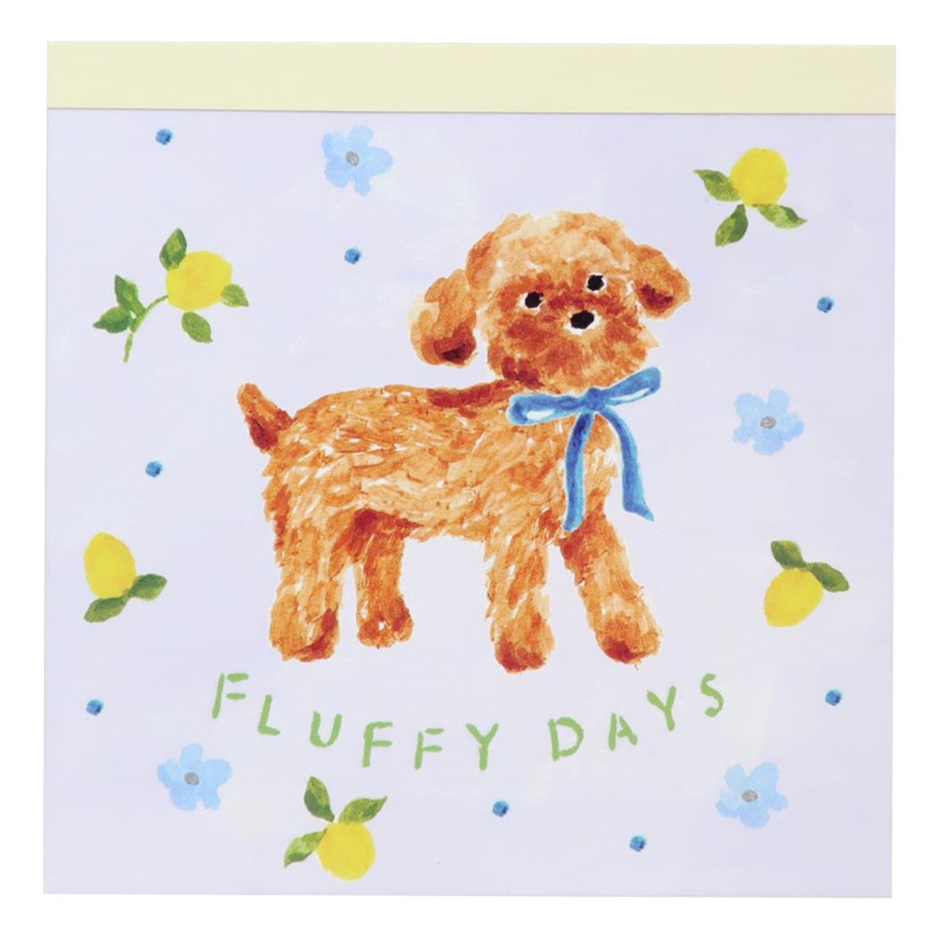 メモパッド メモ帳 利光春華 blue ribbon dog Green Flash 新学期準備文具 おしゃれ メール便可