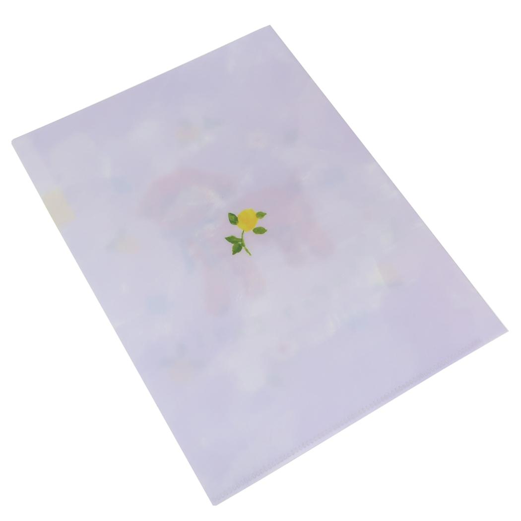 A5ポケットクリアファイル ポケットファイル 利光春華 blue ribbon dog Green Flash 新学期準備文具 おしゃれ メール便可