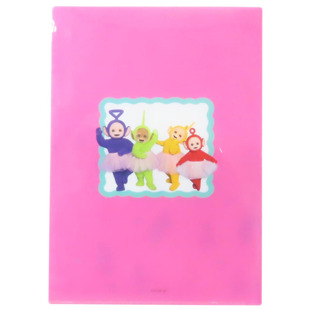 A4ポケットクリアファイル ポケットファイル テレタビーズ Skirt Green Flash 新学期準備文具 メール便可