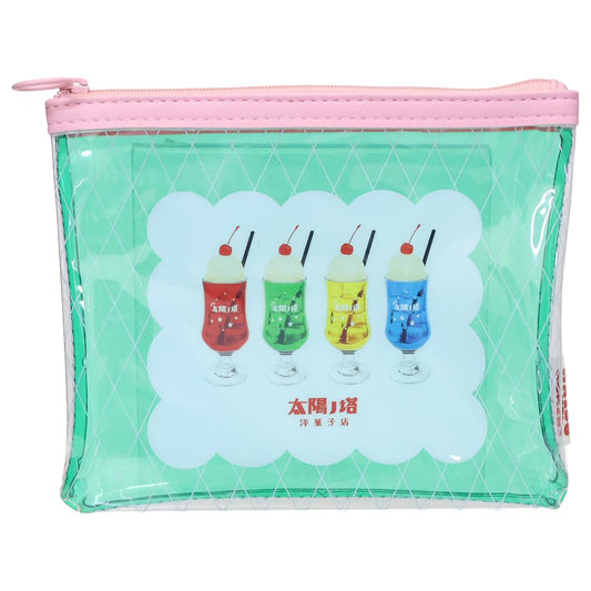 PVCポーチ コスメポーチ 太陽ノ塔洋菓子店 クリームソーダ Green Flash 小物入れ 化粧ポーチ メール便可