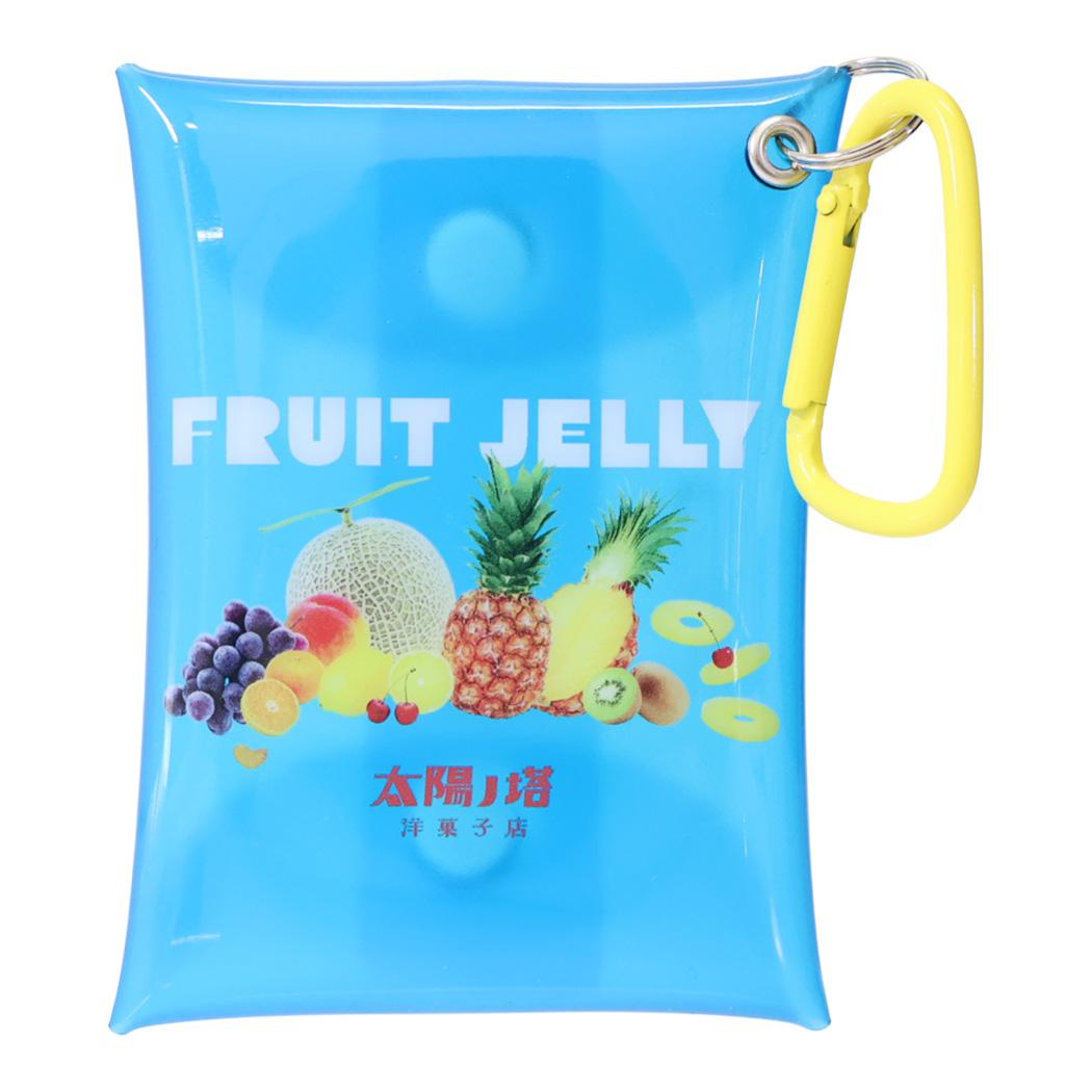PVCミニケース クリアポーチ 太陽ノ塔洋菓子店 フルーツゼリー Green Flash 小物入れ カラビナ付き ミニポーチ メール便可