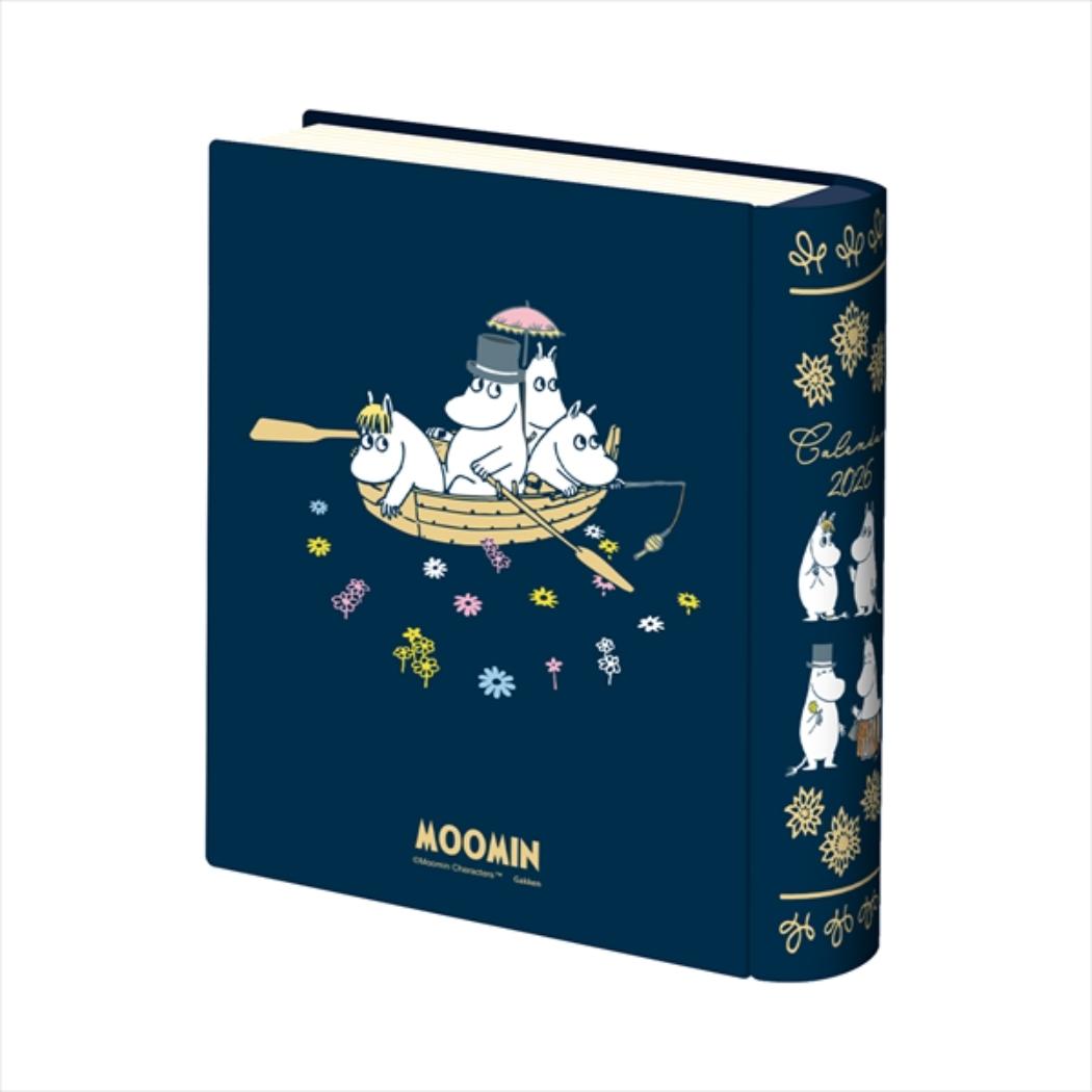 卓上カレンダー2026年 2026Calendar ムーミン ファミリー BOOK缶カレンダー 北欧 学研ステイフル インテリア 令和8年暦