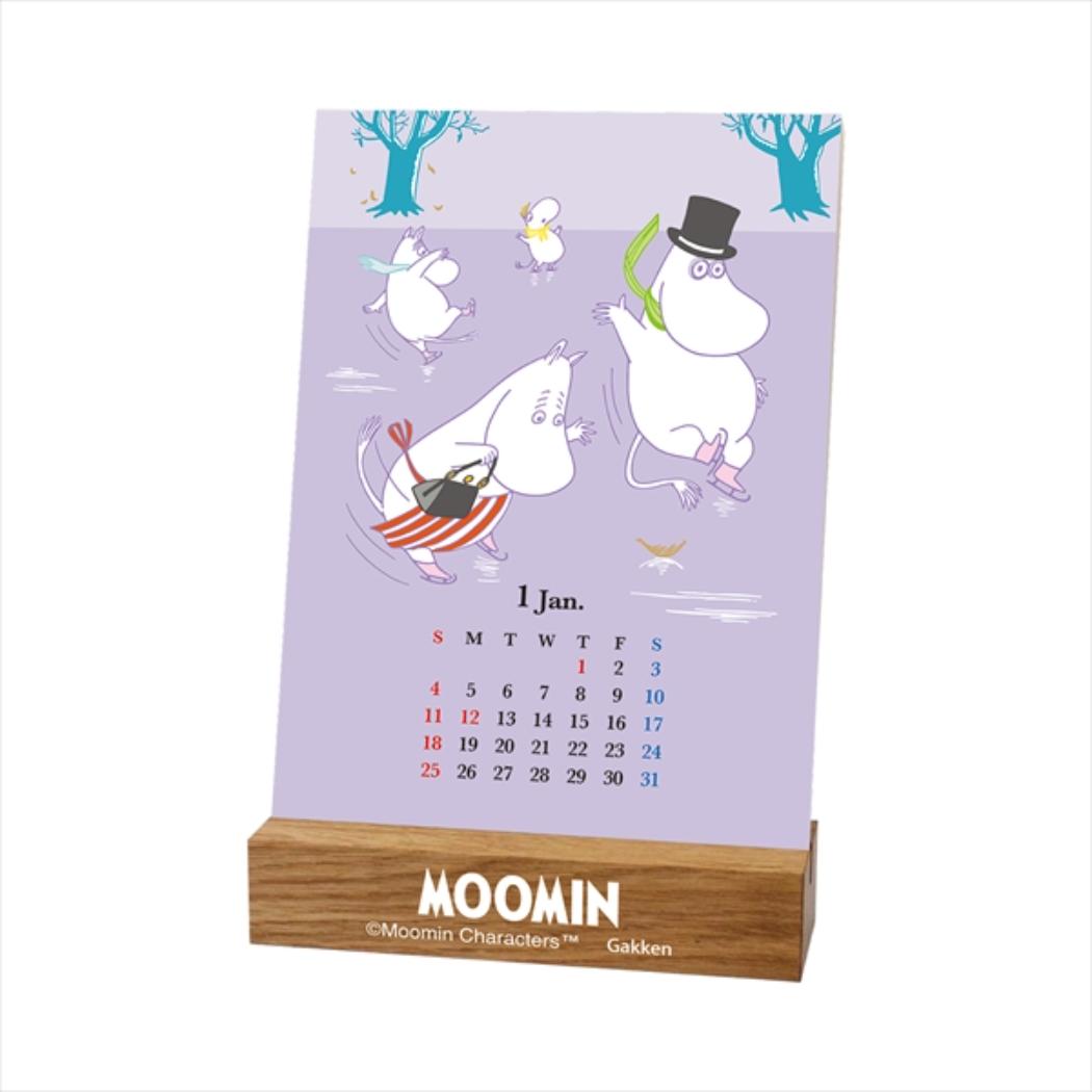 卓上カレンダー2026年 2026Calendar ムーミン ファミリー BOOK缶カレンダー 北欧 学研ステイフル インテリア 令和8年暦