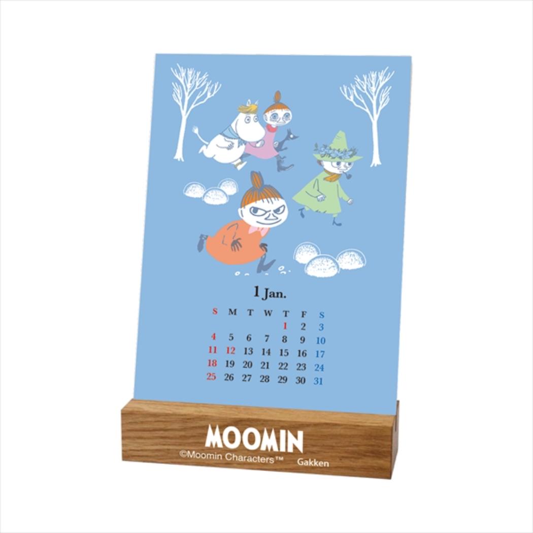 卓上カレンダー2026年 2026Calendar ムーミン スナフキン BOOK缶カレンダー 北欧 学研ステイフル インテリア 令和8年暦