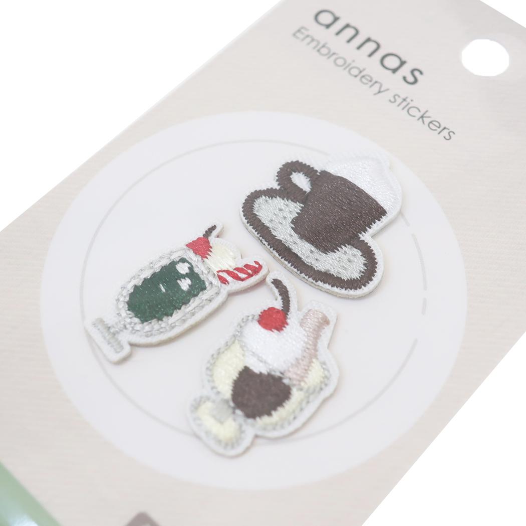 刺繍ワッペンシール ワッペン annas アンナス コーヒー 学研ステイフル 手芸用品 おしゃれ メール便可