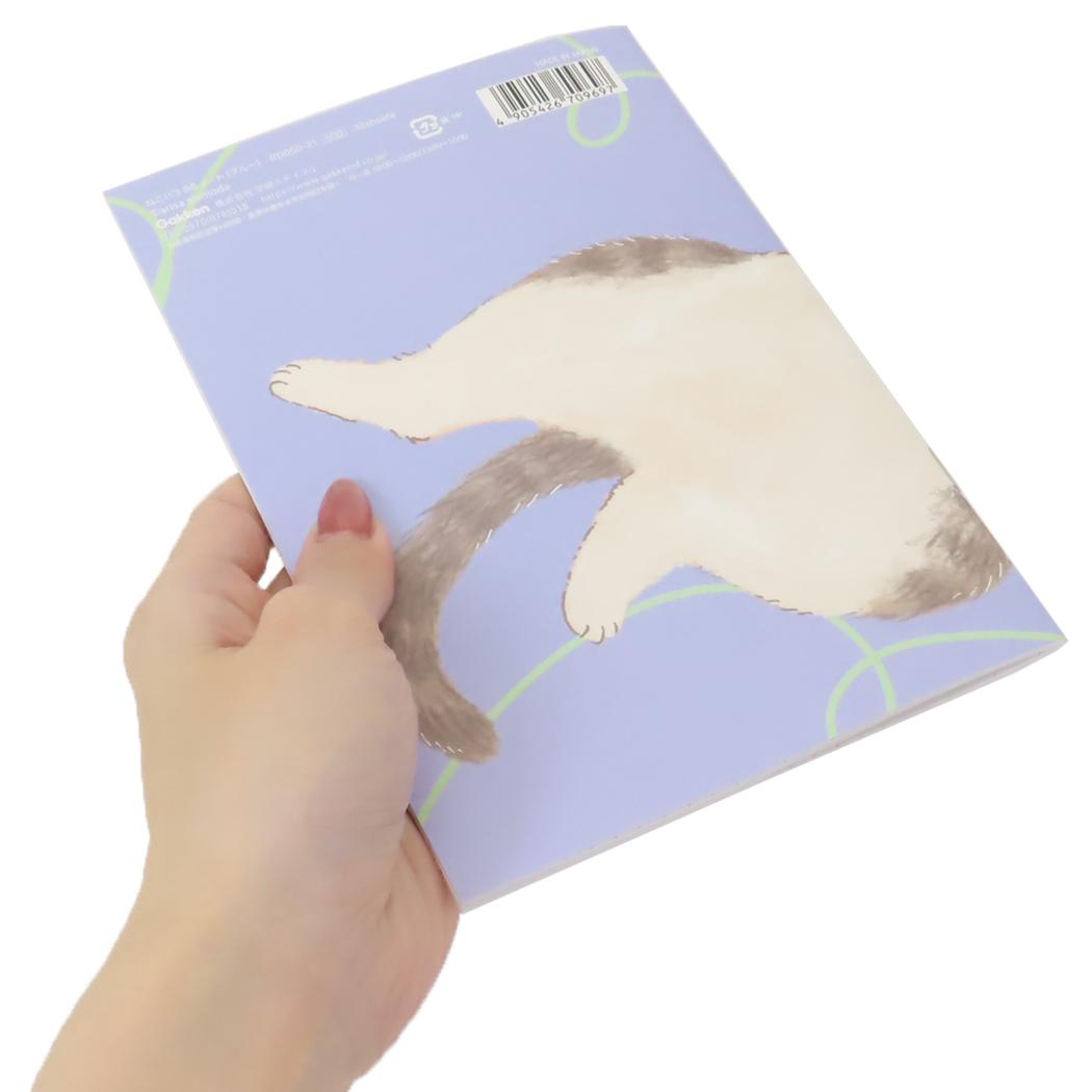 B6ノート 方眼ノート ねこハラ ブルー 新入学 ねこ 学研ステイフル 新学期準備文具 かわいい メール便可