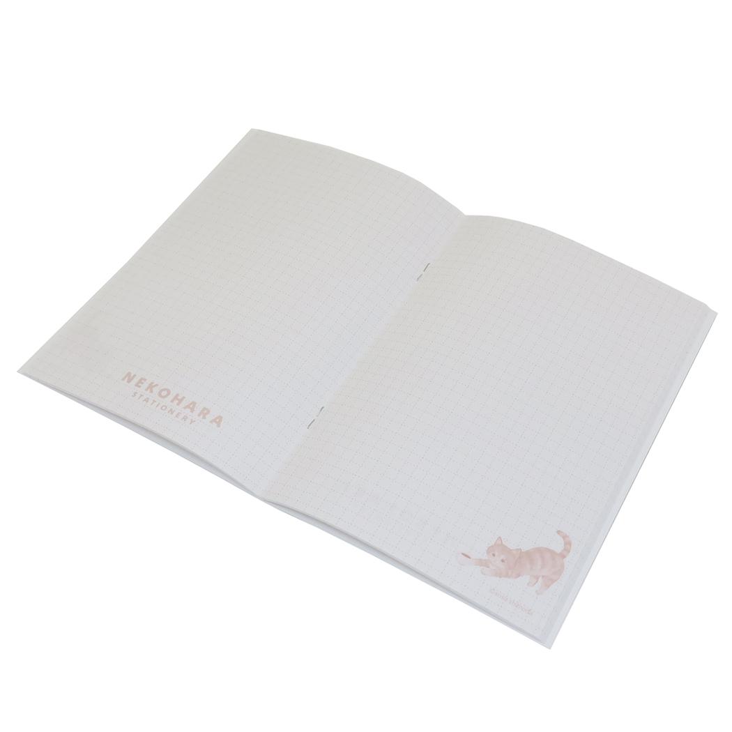 B6ノート 方眼ノート ねこハラ グレー 新入学 ねこ 学研ステイフル 新学期準備文具 かわいい メール便可