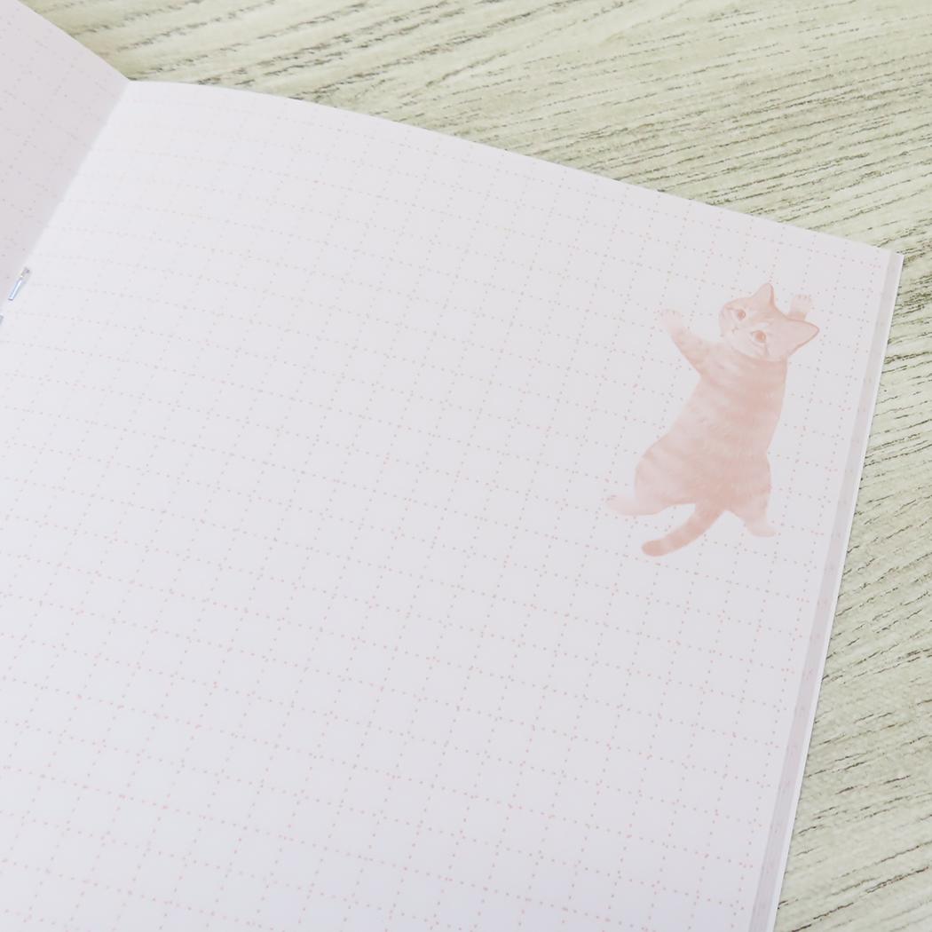 B6ノート 方眼ノート ねこハラ ピンク 新入学 ねこ 学研ステイフル 新学期準備文具 かわいい メール便可