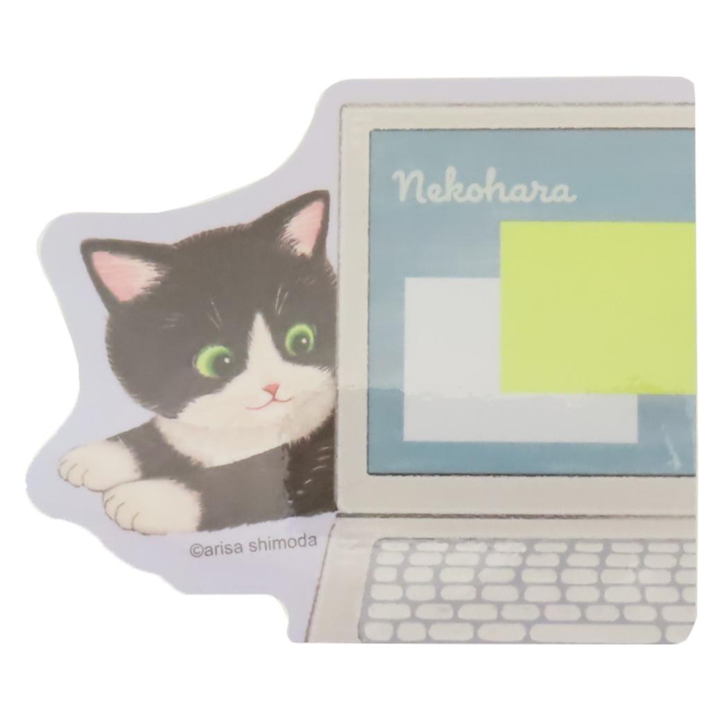 ねこハラ ダイカットシール ダイカットステッカー ハチワレ ねこ グッズ 学研ステイフル デコシール かわいい グッズ メール便可 シネマコレクション