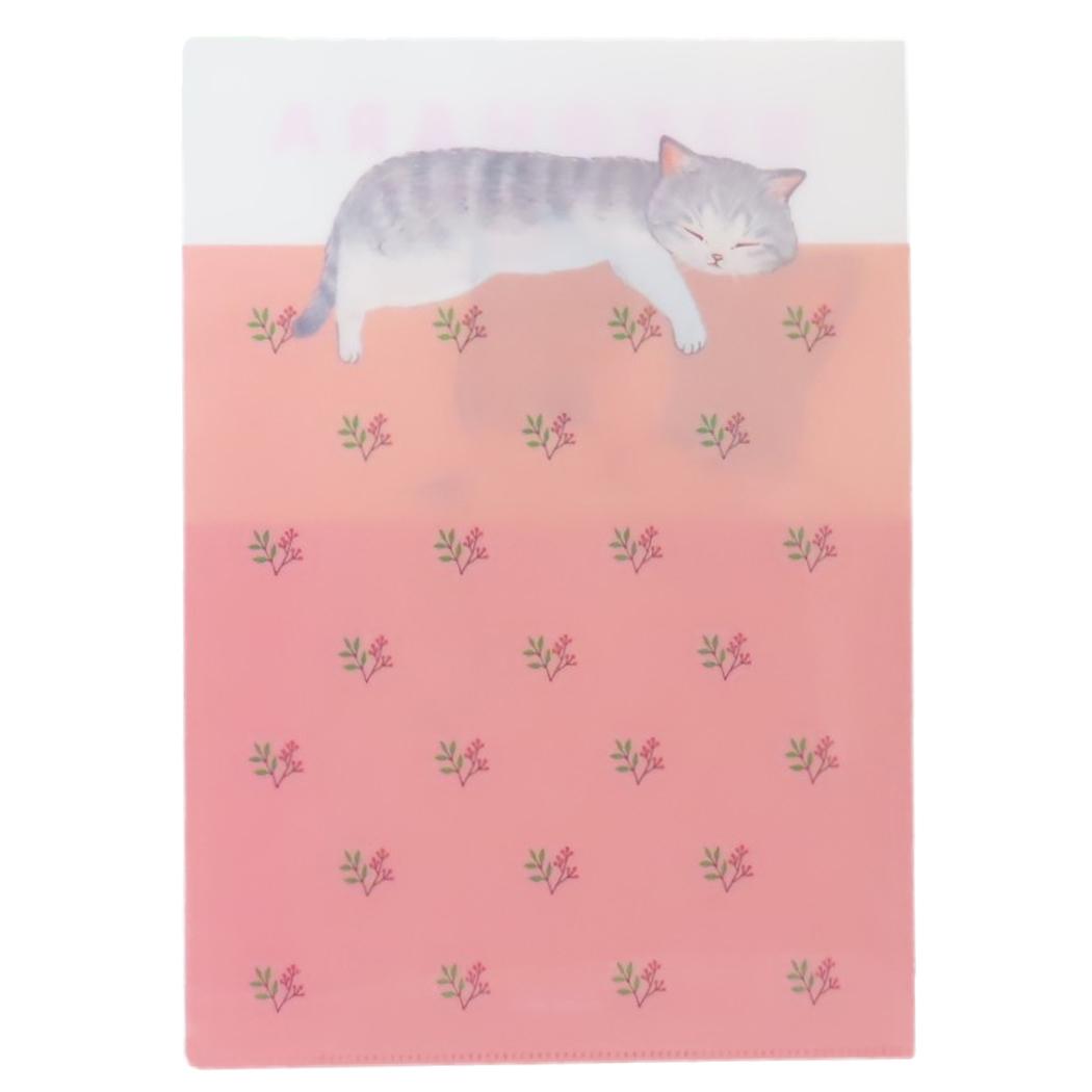 A4ポケットファイル ポケットファイル ねこハラ ピンク 新入学 ねこ 学研ステイフル 新学期準備文具 かわいい メール便可