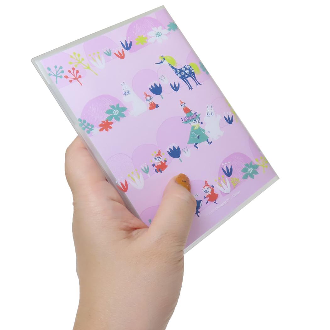 A6カバー付きノート ノート ムーミン ピンク 北欧 学研ステイフル 新学期準備文具 方眼ノート メール便可