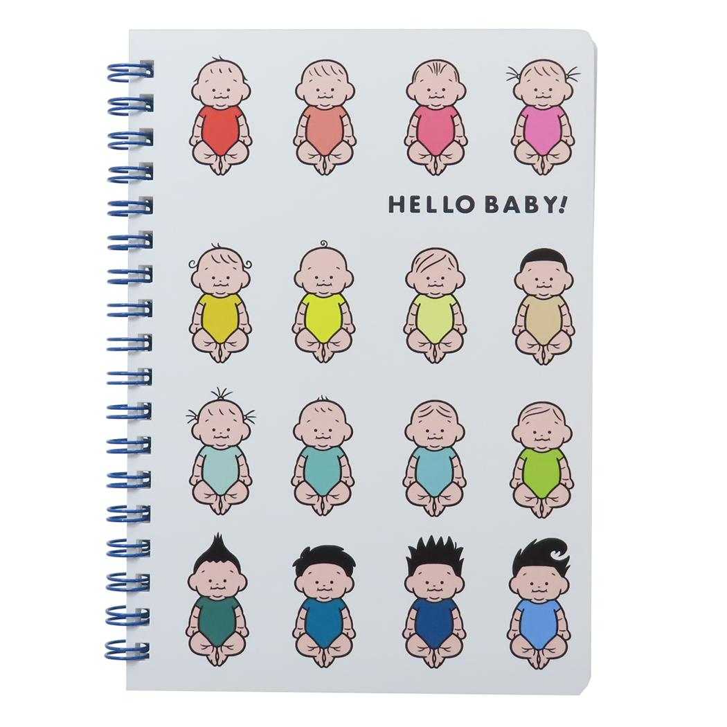 B6リングノート リングノート おおのたろう HELLO BABY白 学研ステイフル 新学期準備文具 Wリング 横罫線 メール便可
