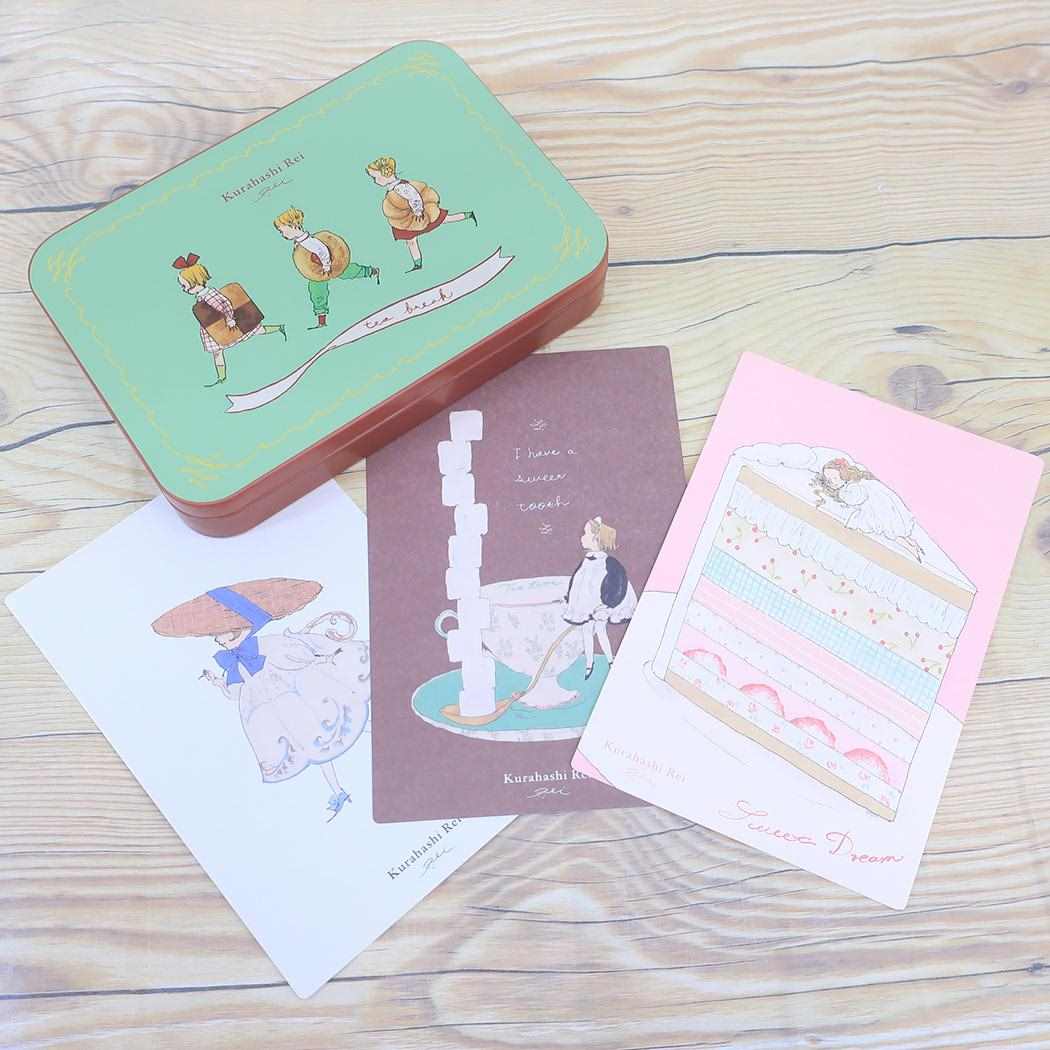 缶入りポストカード POSTCARD くらはしれい GR 学研ステイフル 小物入れ おしゃれ レトロ ガーリー