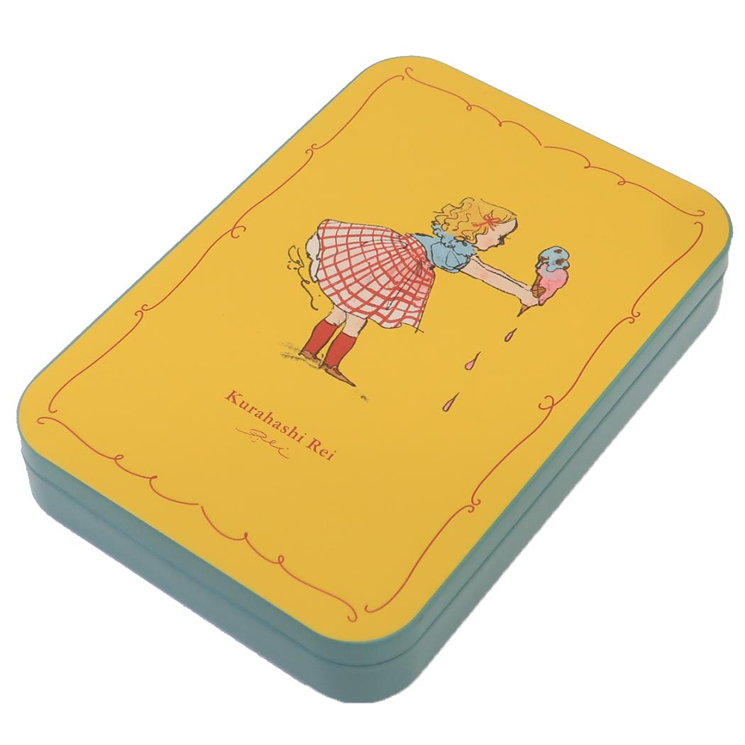 缶入りポストカード POSTCARD くらはしれい YE 学研ステイフル 小物入れ おしゃれ レトロ ガーリー