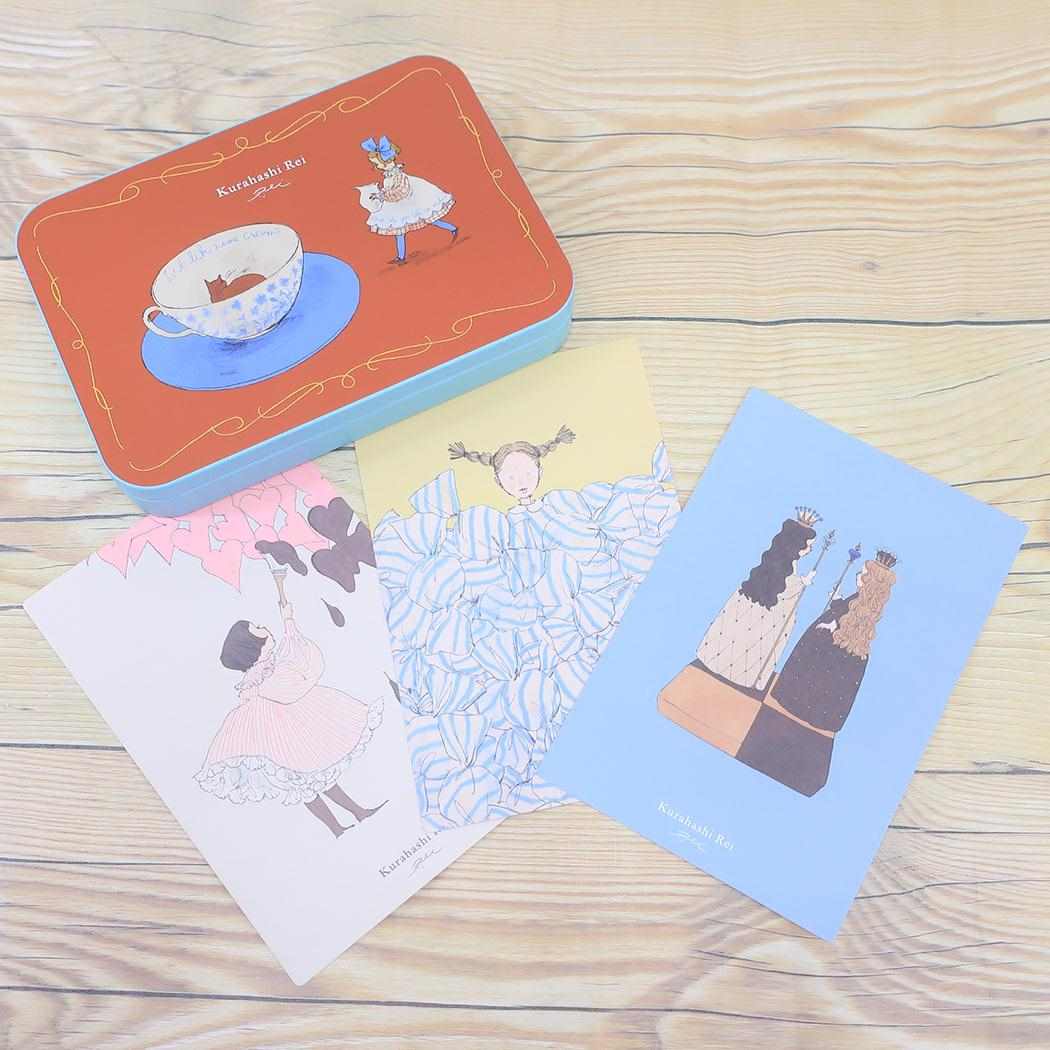 缶入りポストカード POSTCARD くらはしれい BR 学研ステイフル 小物入れ おしゃれ レトロ ガーリー